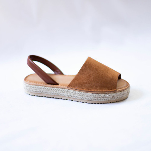 Sandales effet daim claire en cuir 3S. x Le Vestiaire Mode femme