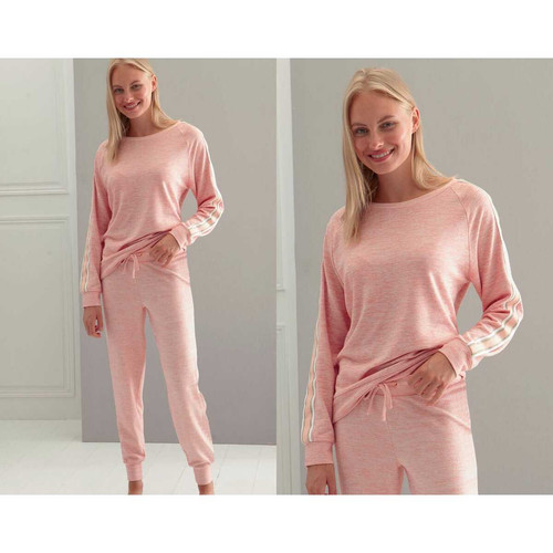 Pyjama femme style sportswear - Rose en viscose Becquet Mode femme