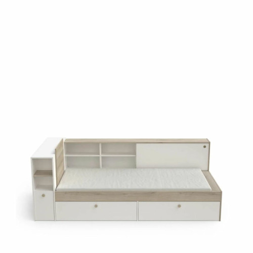 3S. x Home - Lit à fonction LIFE chêne blanc mat - Chambre Enfant Design