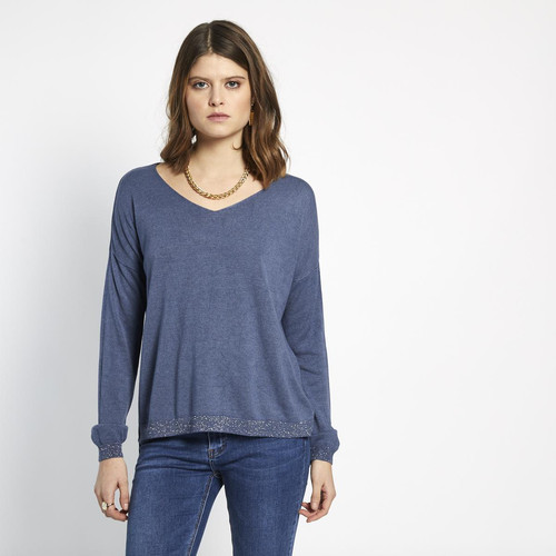 3S. x Le Vestiaire - Pull manches longues col V Malo - Pulls femme made in italie