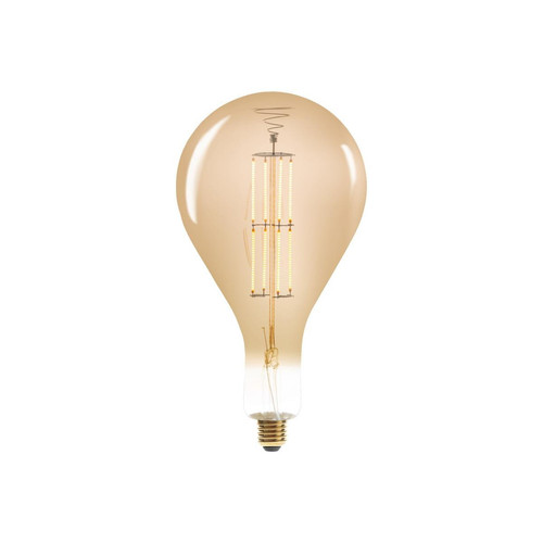 3S. x Home - Ampoule LED "Poire" ambrée, filament droit E27 - Ampoules