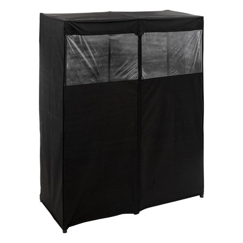Armoire penderie intissée avec structure en métal noir Noir 3S. x Home Meuble & Déco