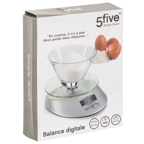 3S. x Home - Balance Digitale en Métal et Verrevoir - Ustensile de cuisine