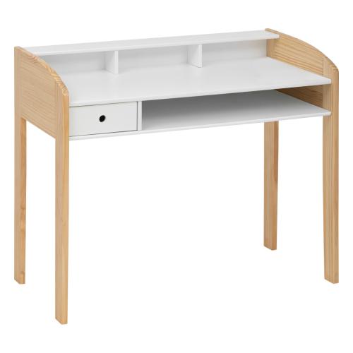 3S. x Home - Bureau enfant L100cm blanc en bois - Chambre Enfant Design