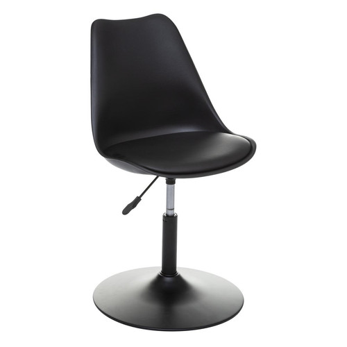 3S. x Home - Chaise ajustable "Aiko" noir en polypropylène - Meuble De Bureau Design