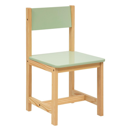 Chaise "Classic" en pin et bois vert Vert 3S. x Home Meuble & Déco