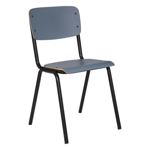 3S. x Home - Chaise d'écolier "Kiel", bois et métal - Chaise De Bureau Design