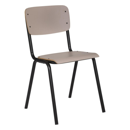 3S. x Home - Chaise d'écolier "Kiel", bois et métal - Chaise De Bureau Design