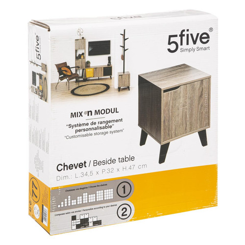3S. x Home - Chevet Mix Nature Pied - Table De Chevet Design