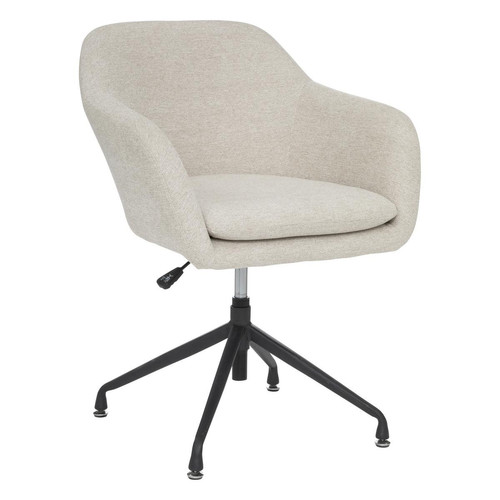 3S. x Home - Fauteuil de bureau "Sipca", métal et bois - Chaise De Bureau Design