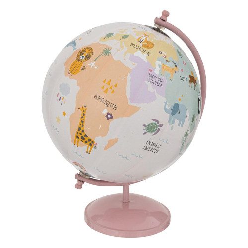 3S. x Home - Globe rose en métal - Décoration enfant
