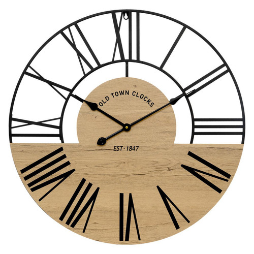 Horloge en bois et métal "Clovis"  Multicolore 3S. x Home Meuble & Déco