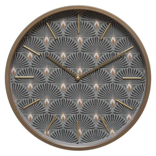 Horloge en plastique motif D29,5cm "Lizy" Horloges