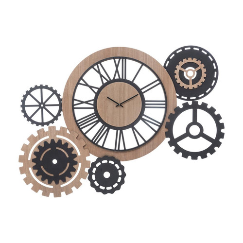 3S. x Home - Horloge "Abel" en bois & métal 100x70cm - Horloges Design