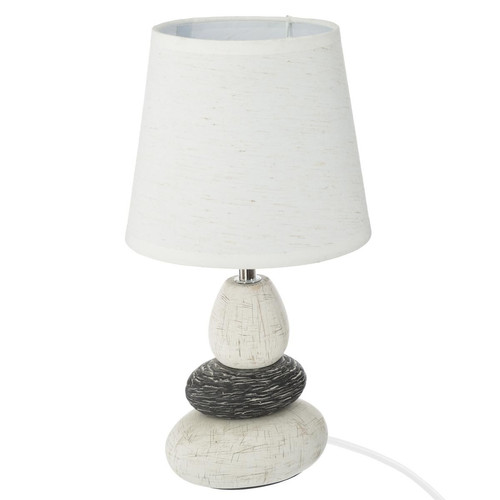3S. x Home - Lampe céramique avec 3 galets H33 - Lampe Design à poser