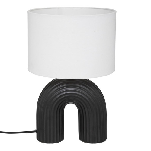 Lampe "Eidel", métal et céramique, noir, H40,5 cm Noir 3S. x Home Meuble & Déco