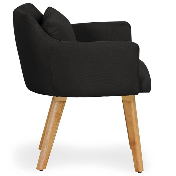 Lot de 20 chaises / fauteuils scandinaves Gybson Tissu Noir Chaise