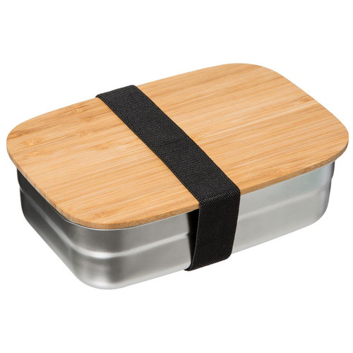 3S. x Home - Lunch Box Inox et Bambou 0,85 l - Accessoires de cuisine, pâtisserie