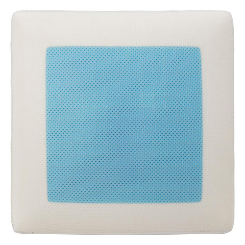 3S. x Home - Oreiller mémoire de forme 60x60cm - Taies d oreiller bleu