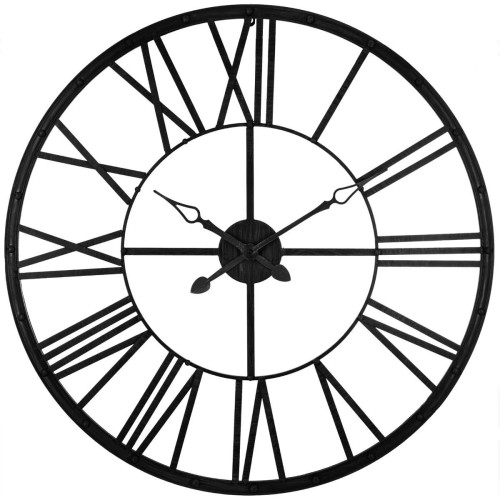 3S. x Home - Pendule métal vintage noir D96 - Horloges Design