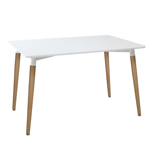 3S. x Home - Table à dîner "Roka" Scandinave blanc - Table Salle A Manger Design