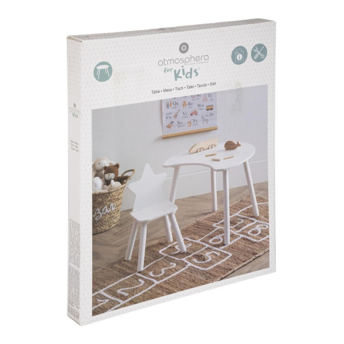 3S. x Home - Table douceur "Lune" blanche - Bureau Enfant Design