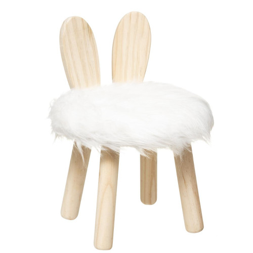 3S. x Home - Tabouret Lapin blanc - Chaise, fauteuil enfant