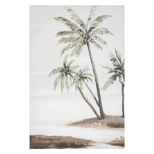 Toile peinte palmier 60x90cm Multicolore 3S. x Home Meuble & Déco