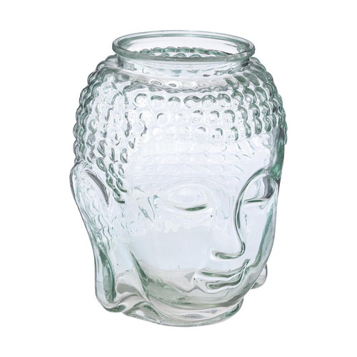 3S. x Home - Vase "Bouddha" H28 transparent en verre - Bougeoir Et Photophore Design