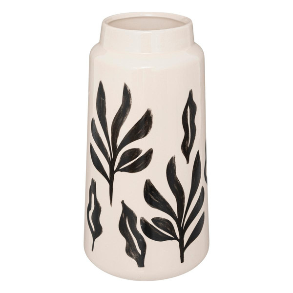 Vase "Cosy", céramique, noir et blanc, H30 cm Blanc 3S. x Home Meuble & Déco