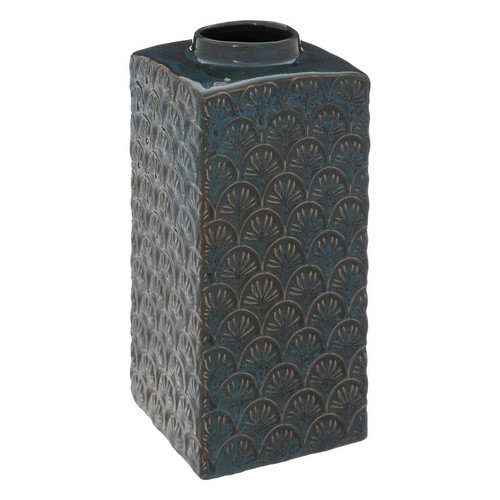 3S. x Home - Vase bleu carré en céramique "Jiling"  - Vase Design
