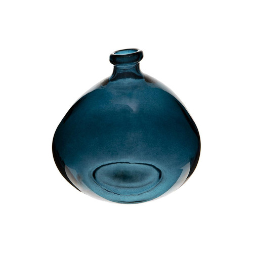 3S. x Home - Vase verre recyclé rond orage D20 - Bougeoir Et Photophore Design