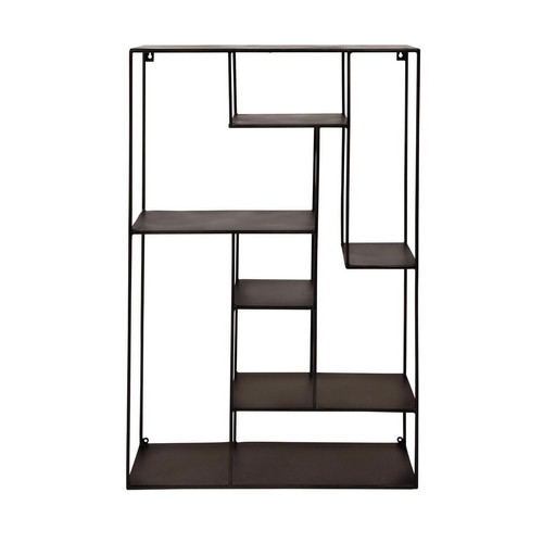 3S. x Home - Bibliothèque 6 niveaux 90 cm en métal noir - Bibliothèque Design