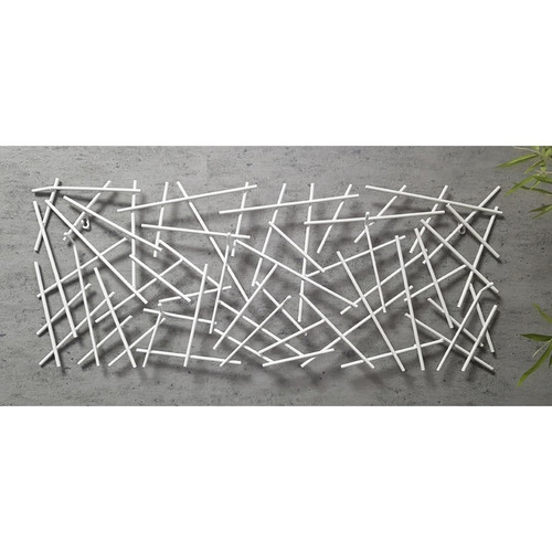 3S. x Home - Garderobe murale métal laqué blanc 6 crochets - Chambre Adulte Design