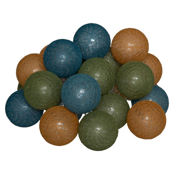 Guirlande Led Secteur 20 Boules Assortiments Bleu Vert Marron Vert 3S. x Home Meuble & Déco