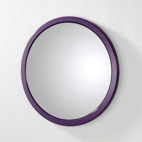 3S. x Home - Miroir mural rond violet en métal  - Miroirs Design
