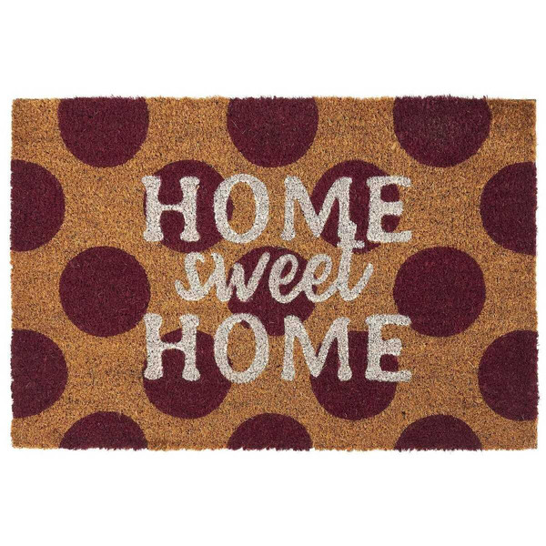 Paillasson Pois Home Sweet Home en Fibre De Coco  Multicolore 3S. x Home Meuble & Déco