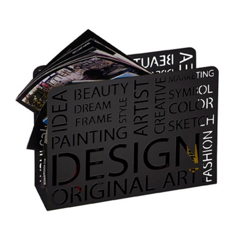 3S. x Home - Porte revues Design métal laqué noir - Panier Et Boîte Design