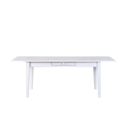 3S. x Home - Rallonge De Table WESTERLAND Blanc - Table Salle A Manger Design