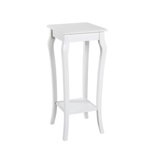 Table d'appoint structure en bois massif laqué et plateaux blanc H71 cm Blanc 3S. x Home Meuble & Déco