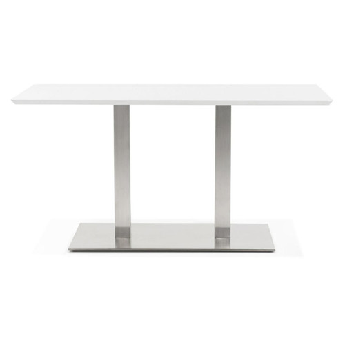 3S. x Home - Table de salle à manger Blanche design RECTA  - Table Salle A Manger Design