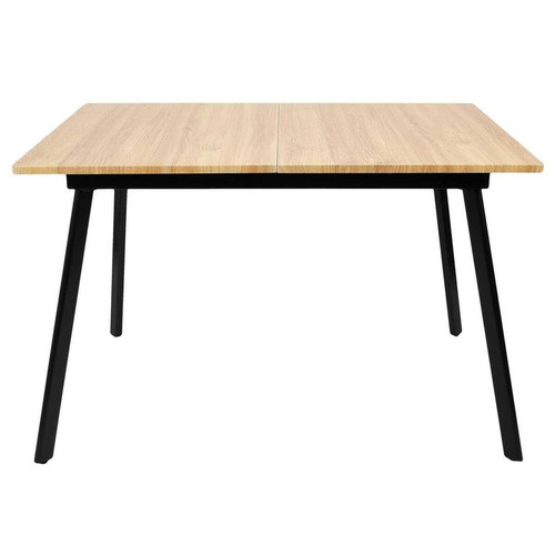Table Extensible en Bois et Pied  Noir 3S. x Home Meuble & Déco