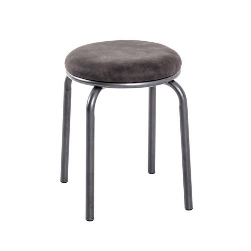 3S. x Home - Tabouret empilable rond gris anthracite  - Tabouret Design
