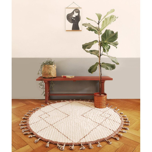 Tapis rond Blanc 3S. x Home
