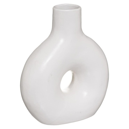 Vase "Circle" blanc mat en céramique 17x21cm 3S. x Home Meuble & Déco