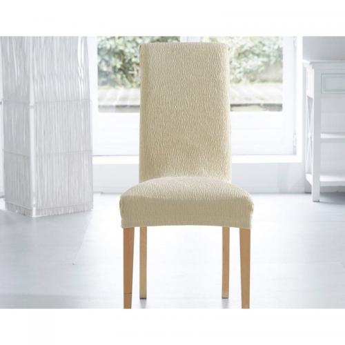 Becquet - Housse de chaise extensible tissage en relief Becquet - Beige - Housse De Canapé Et Chaise Design