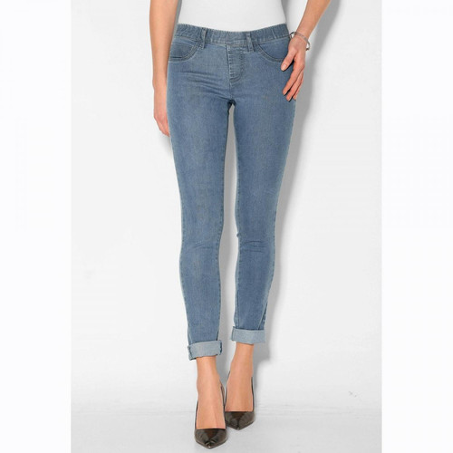 Tregging en jean taille élastique femme - Bleu 3 SUISSES Mode femme