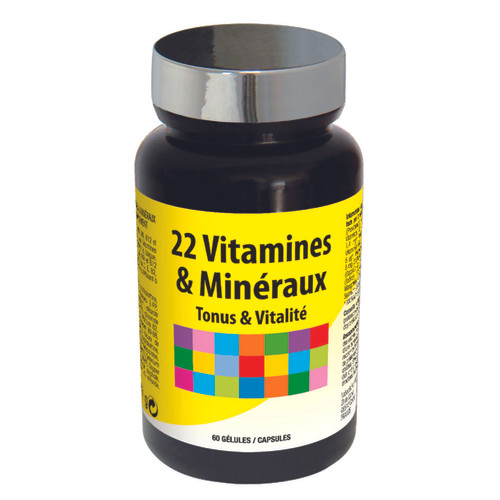 22 Vitamines & Mineraux "Pour Toute La Famille" - 60 gélules végétales NUTRIEXPERT Beauté