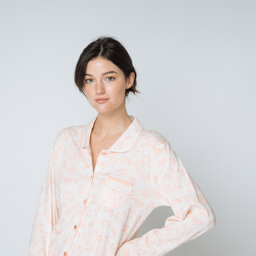 Pyjama deux pièces imprimé Coton Femme rose Homewear femme