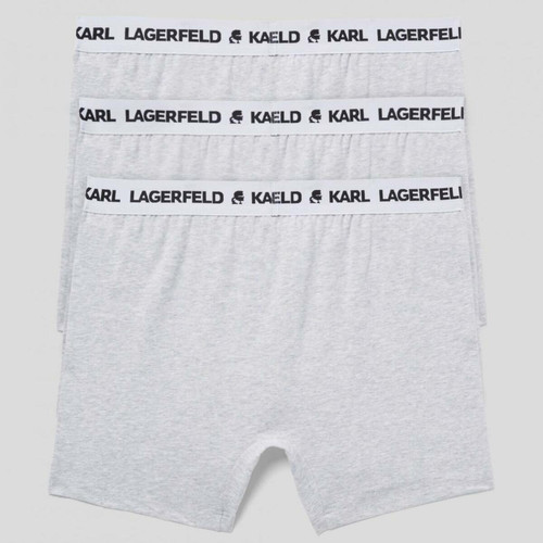 Lot de 3 boxers logotes coton Karl Lagerfeld - Gris Caleçon / Boxer